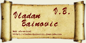 Vladan Bainović vizit kartica